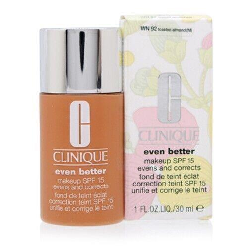 CS Clinique/even Better Makeup Wn 92 Toasted Almond M 1.0 Oz 30 Ml