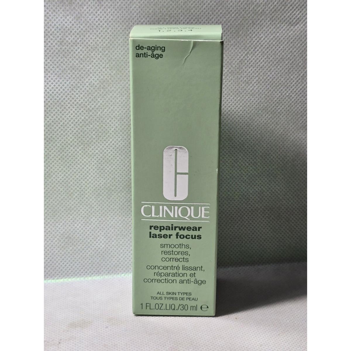 Clinique Repairwear Laser Focus Smooths Restores Corrects Serum 1 Oz. / 30ml