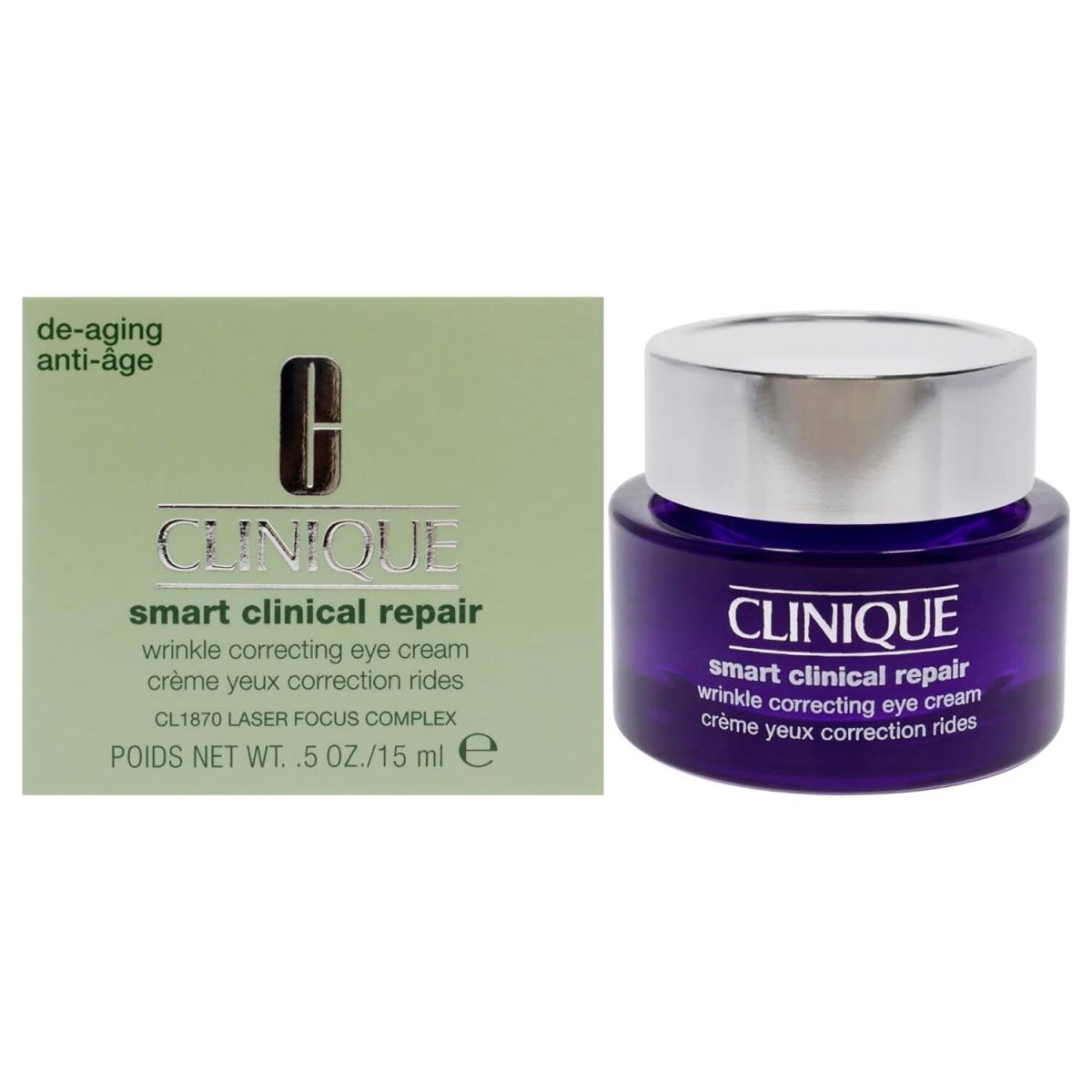 Clinique Smart Clinical Repair Wrinkle Correcting Eye Cream 0.5 oz/15 ml Full