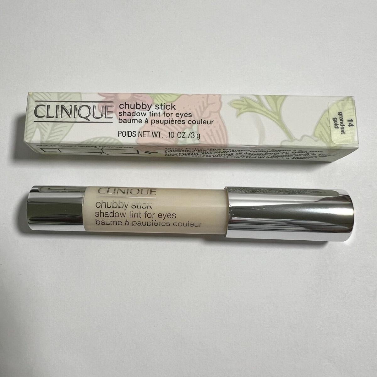 Clinique Chubby Stick Shadow Tint For Eyes Shade 14 Grandest Gold Full Size