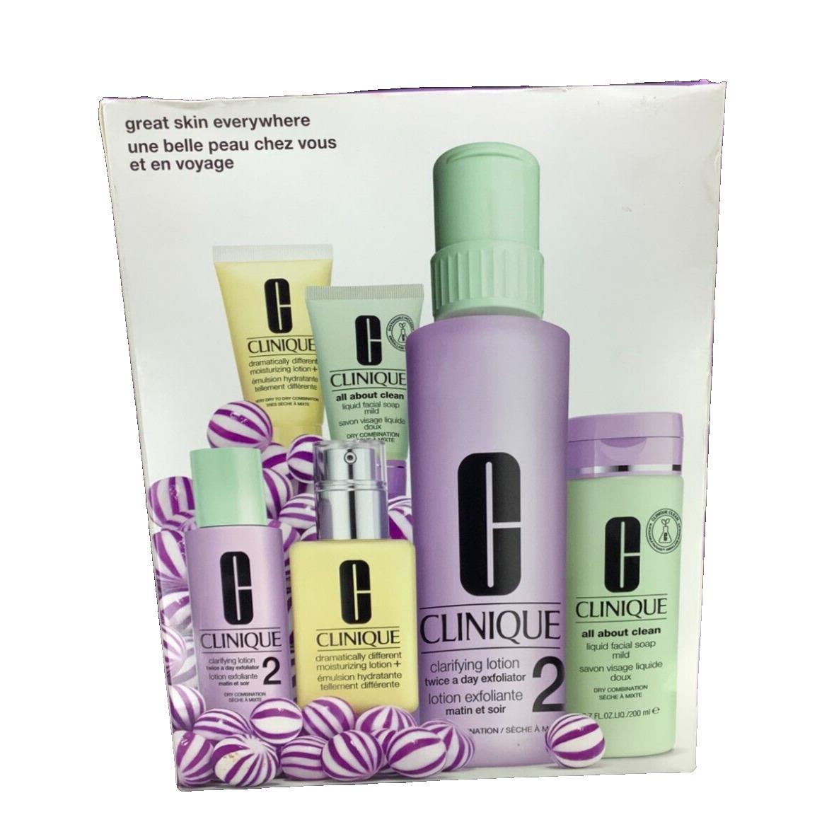 Clinique Great Skin Everywhere 6 Piece Skincare Set - Purple Box