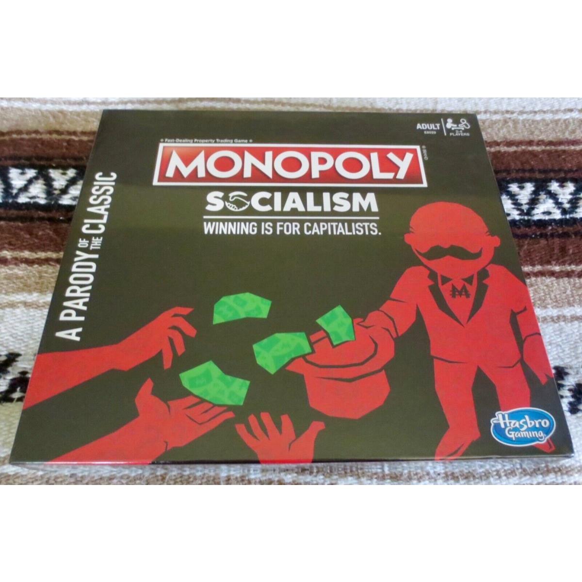 Monopoly Socialism: Winning is For Capitalist. 2019 Hasbro. Free Ups Shipping