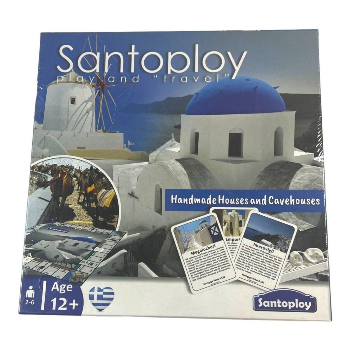 Santoploy Play An Travel Board Game Santorini Greece Handmade Houses