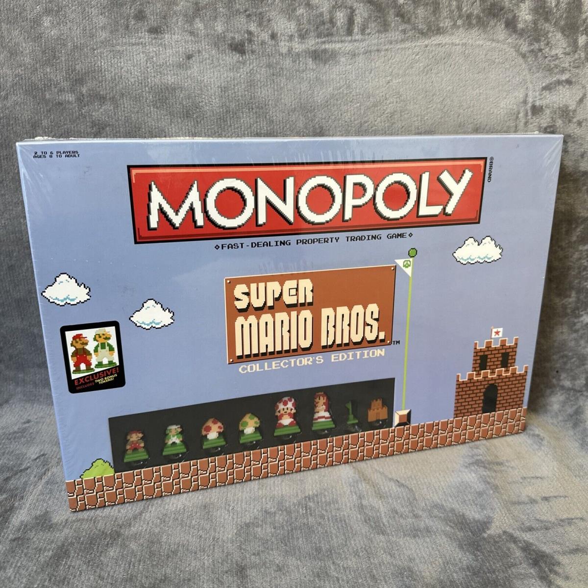 Super Mario Bros Monopoly Board Game Collectors Edition 8 Bit Nintendo