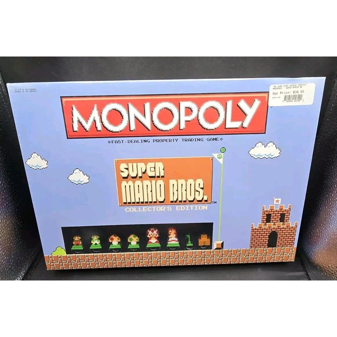 Monopoly Super Mario Bros. Collector s Edition 8-Bit Board Game Nes Nintendo