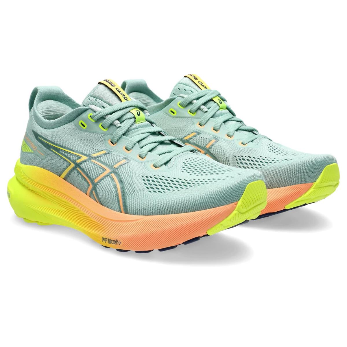 Woman`s Sneakers Athletic Shoes Asics Gel-kayano 31 Paris - Light Celadon/Safety Yellow