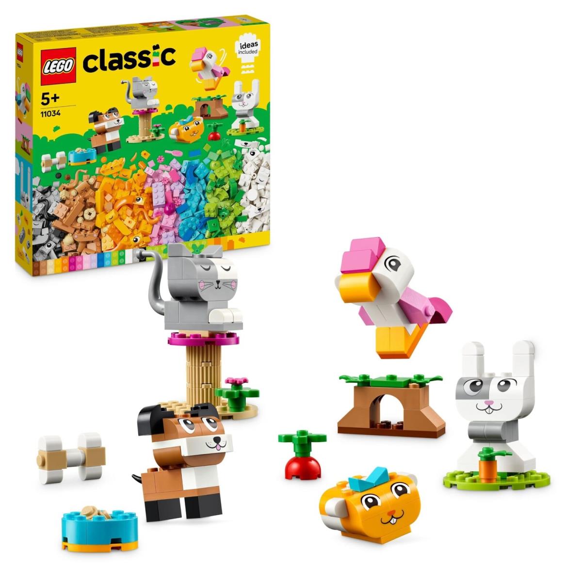 Lego Classic Creative Pets Brick Box Set with Animal Building Toys For 5 Plus Y