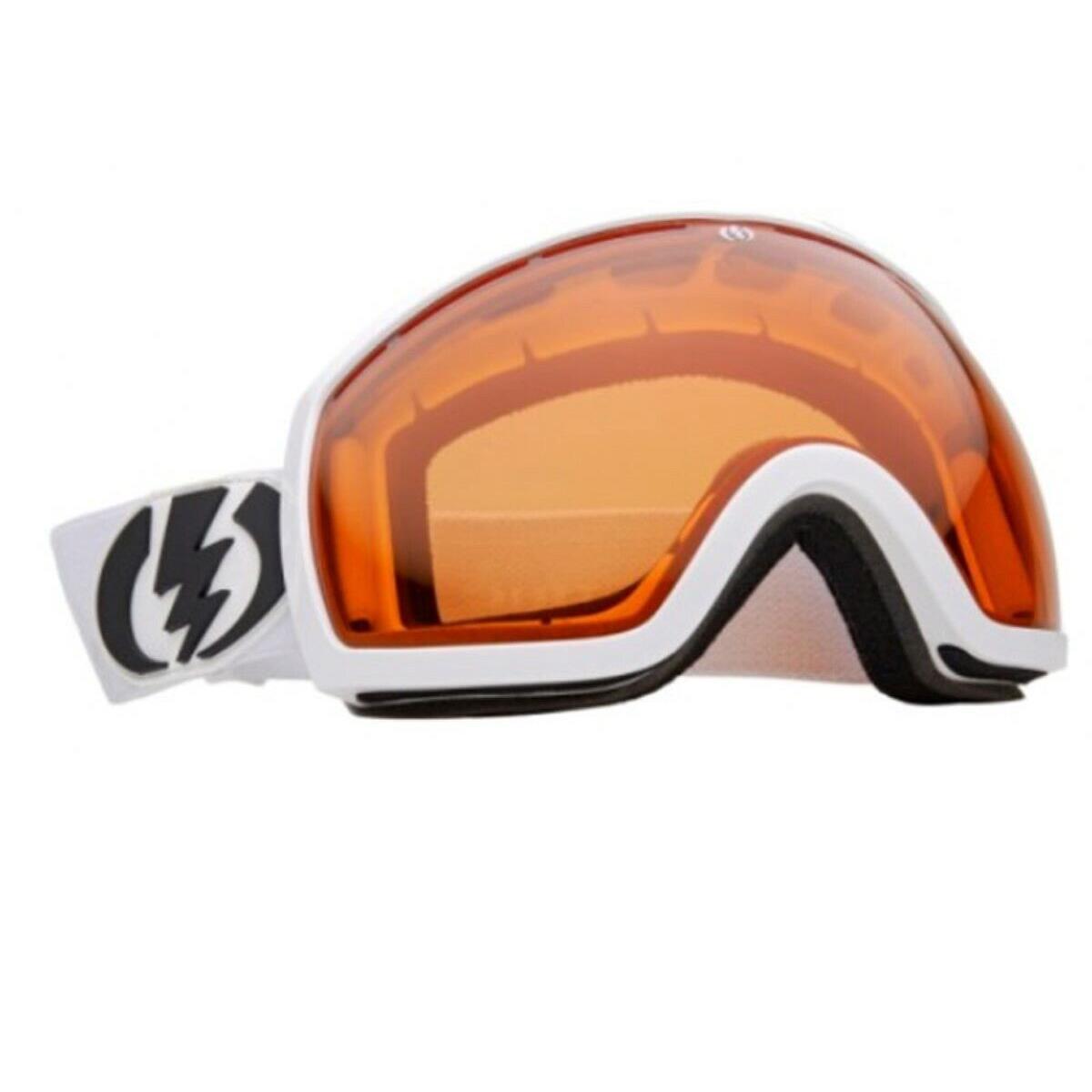 Electric EG2.5 Ski and Snowboard Goggles Gloss White Frame Orange Lens