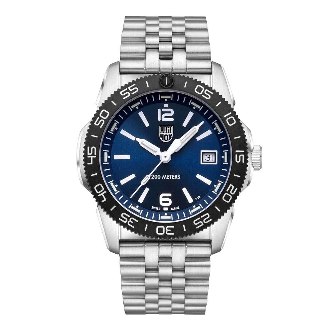 Luminox Pacific Diver Ripple XS.3123M Set Blue Dial 39mm Steel Quartz Mens Watch