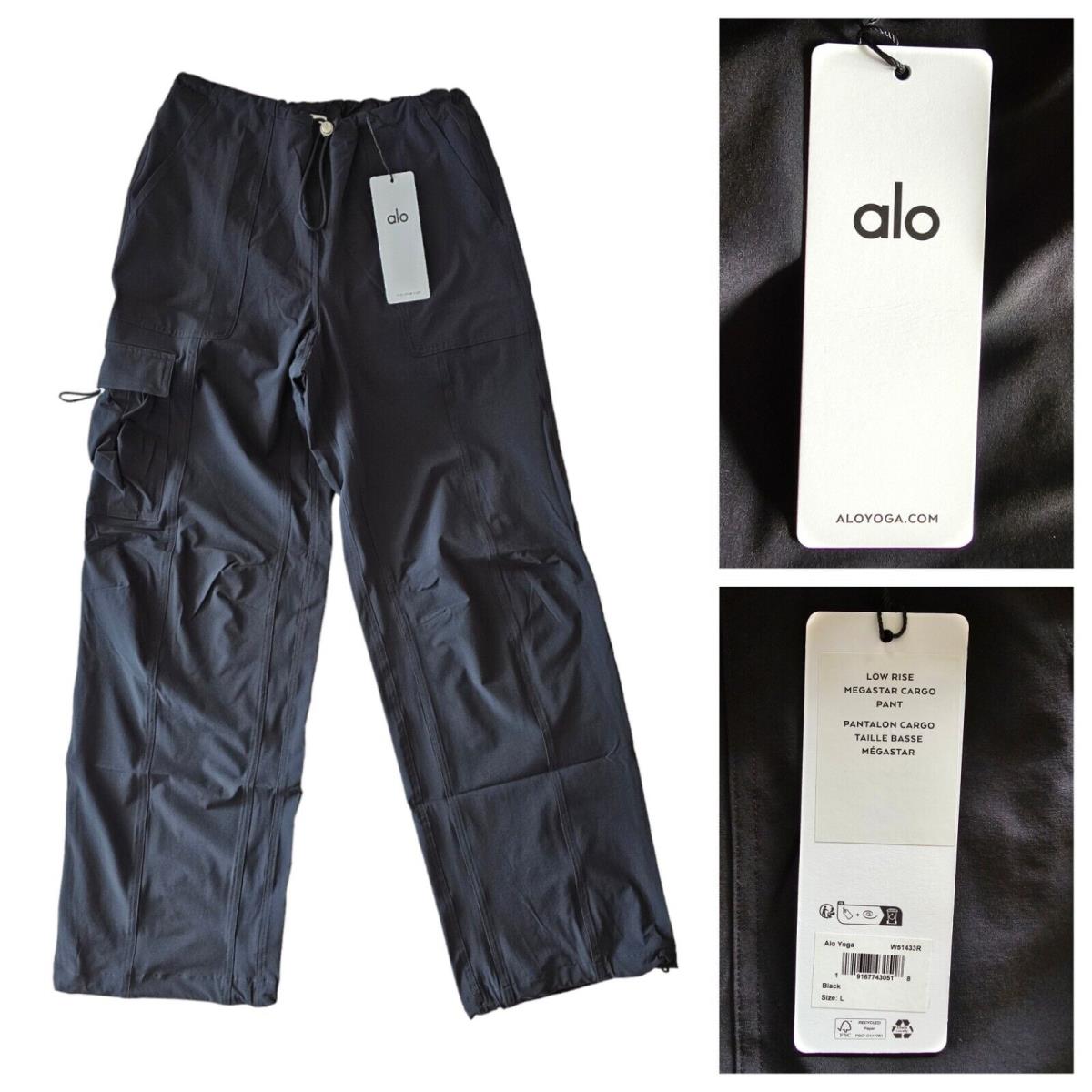 Alo Yoga Black Low Rise Megastar Cargo Pants Size Large