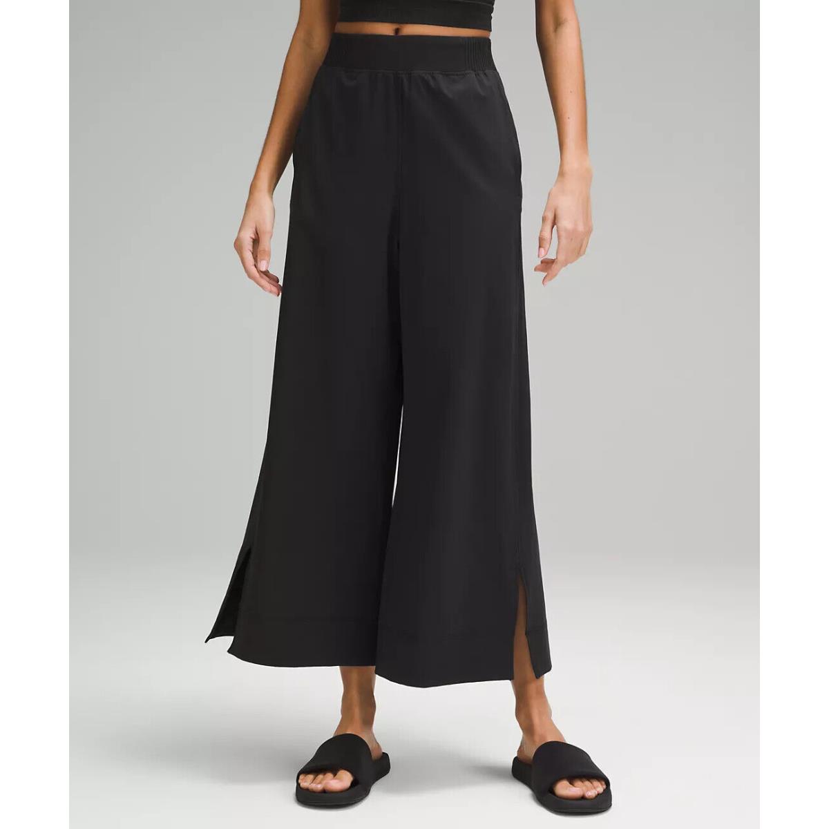 Lululemon Stretch Woven Wide Leg High Rise Crop Retail Black