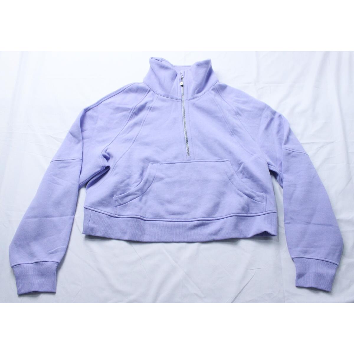 Lululemon Women`s Scuba Oversized Funnel-neck Half Zip AR8 Lilac Smoke Size M/l