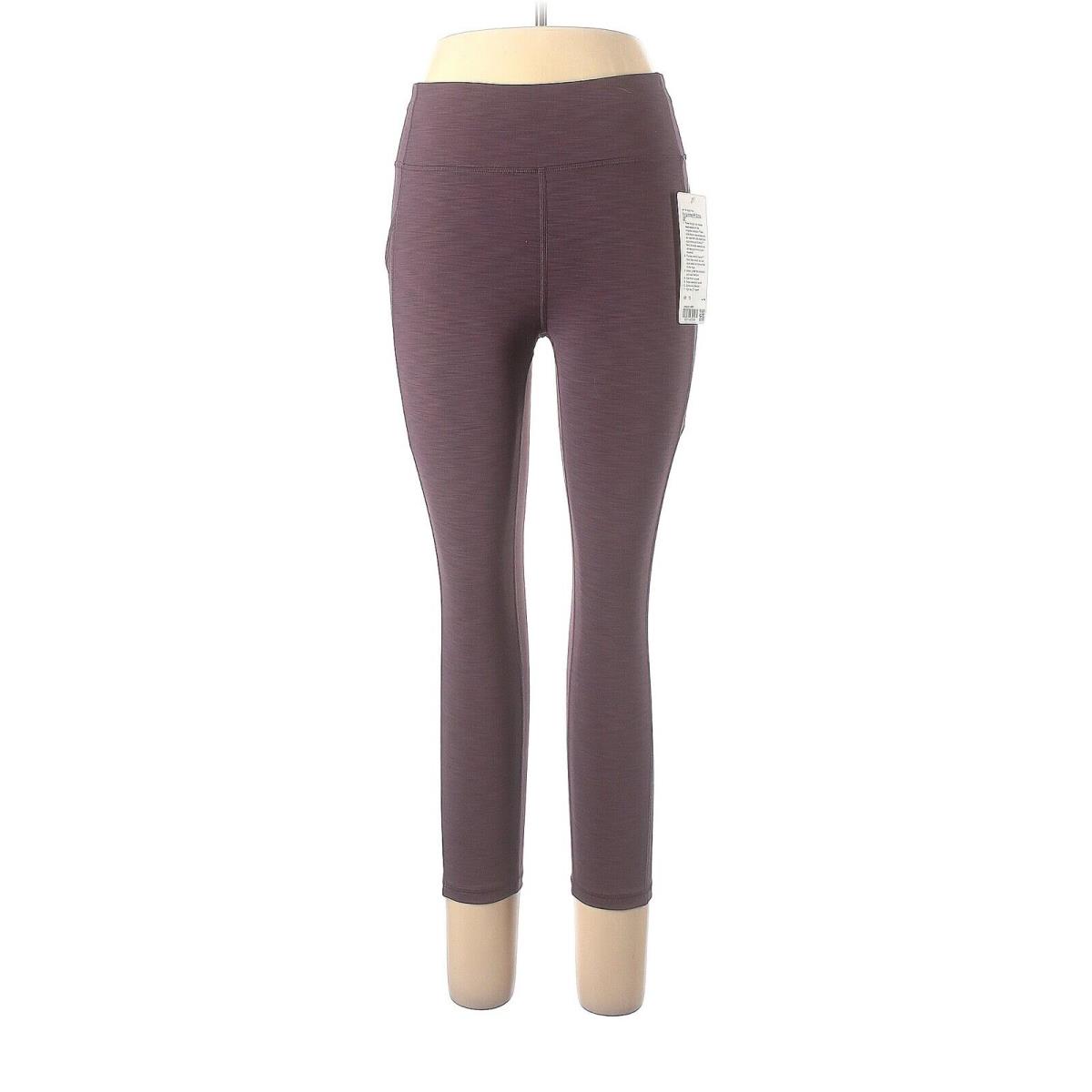 Lululemon Athletica Heathered Currant Invigorating HR Crop 23 Leggings - US 10