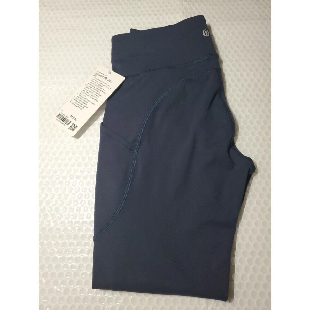 Lululemon Invigorate HR Tight 25 Lw5cqfs Trnv Size 6 True Navy Blue