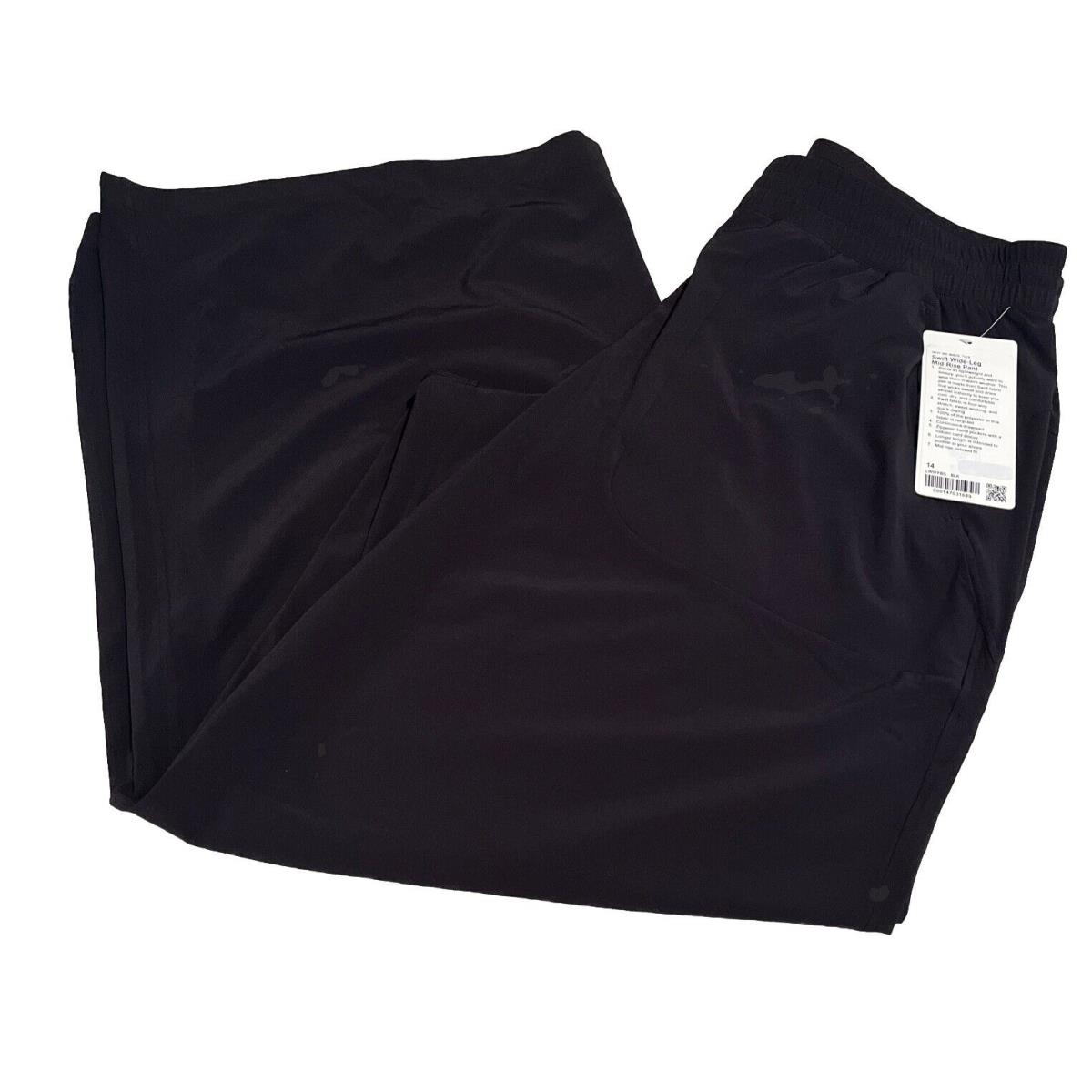 Lululemon Swift Mid-rise Wide-leg Pant Black Size 14 LW5FFBS