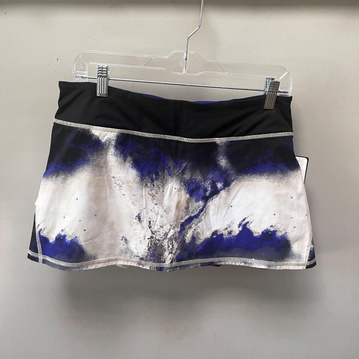 : Lululemon Athletica Run Pacesetter Skirt Size 8 Reg Blue/white/black