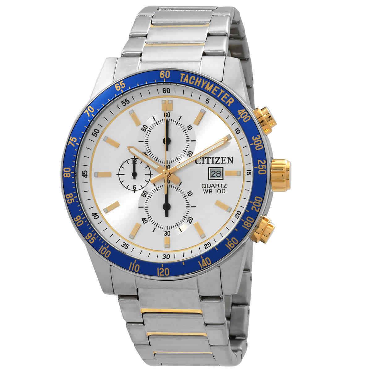 Citizen Chronograph Quartz Silver Dial Men`s Watch AN3686-53A