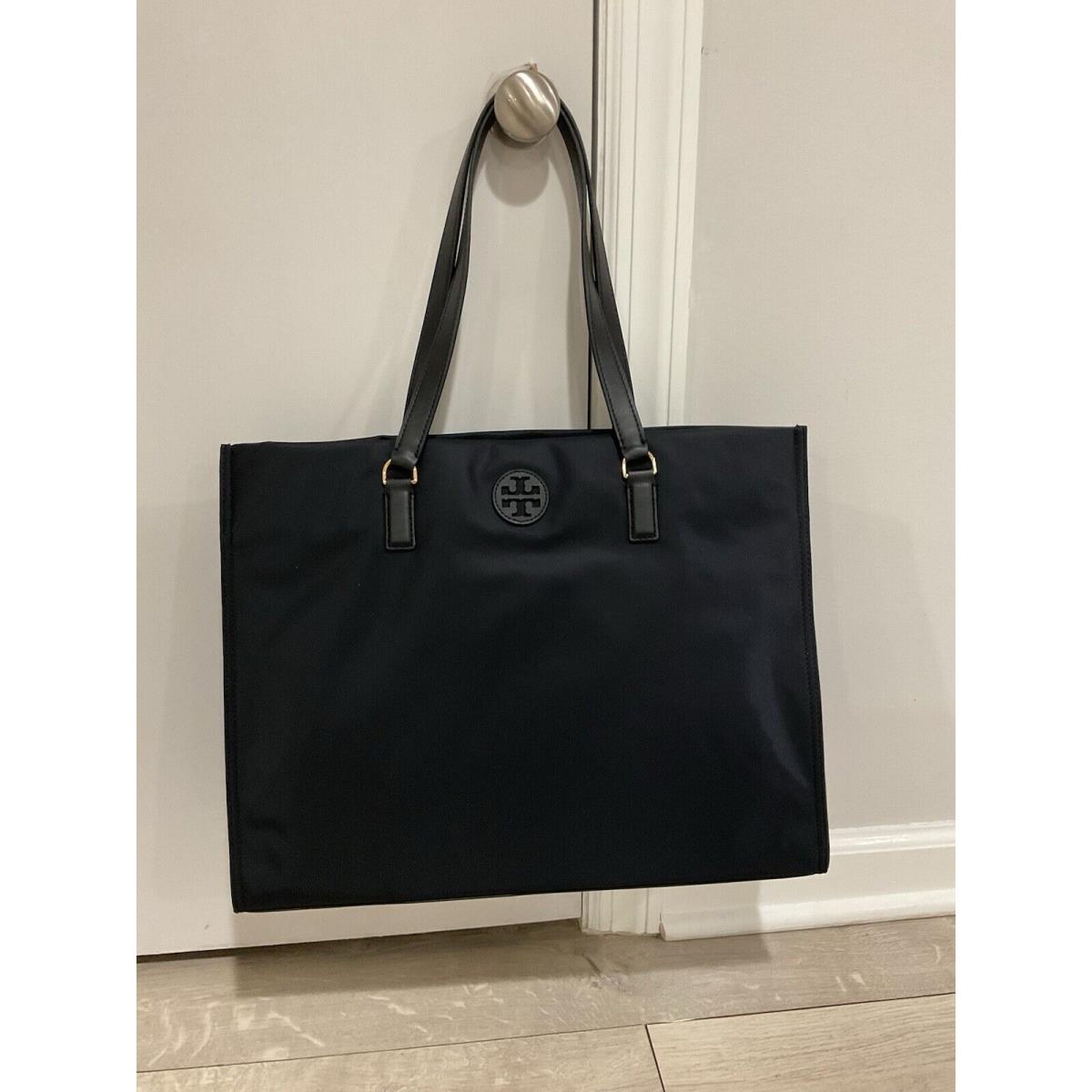 Tory Burch 136144 Ella Nylon Tote Shoulder Black or Tory Navy Blue