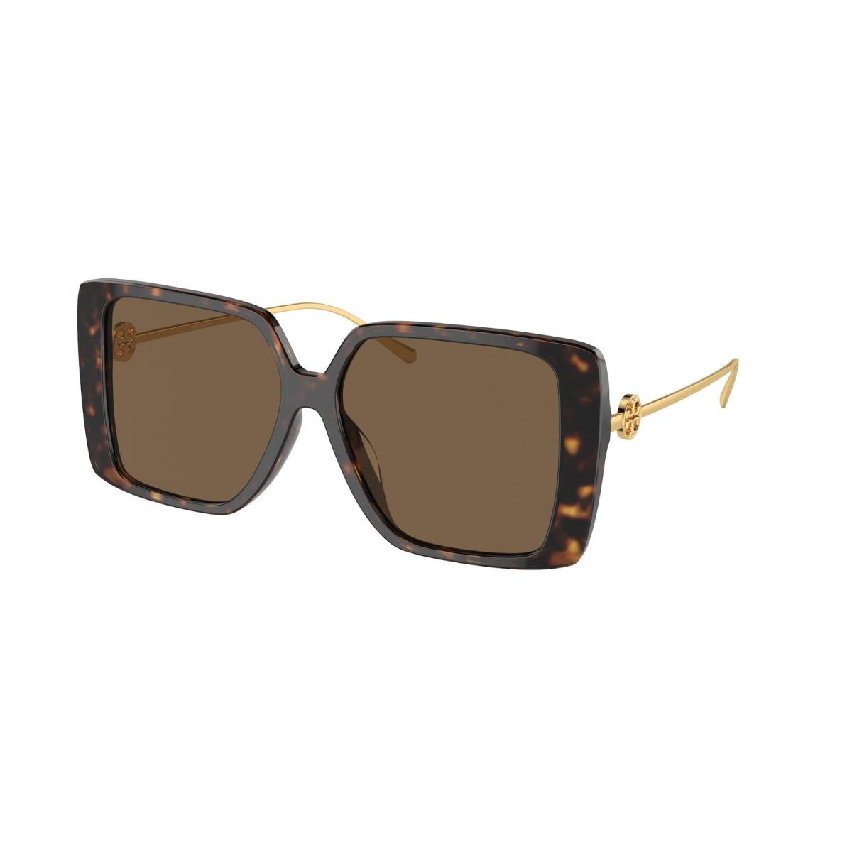 Tory Burch TY7205D 196473 Tortoise Dark Brown 56 mm Women`s Sunglasses