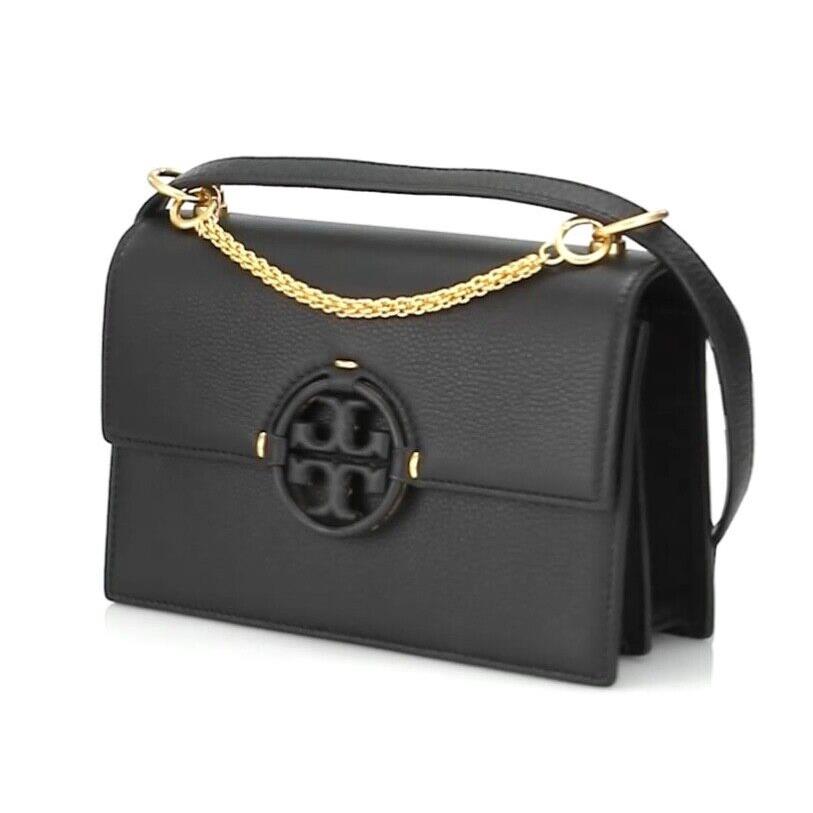 Tory Burch Black Miller Small Flap Shoulder Bag