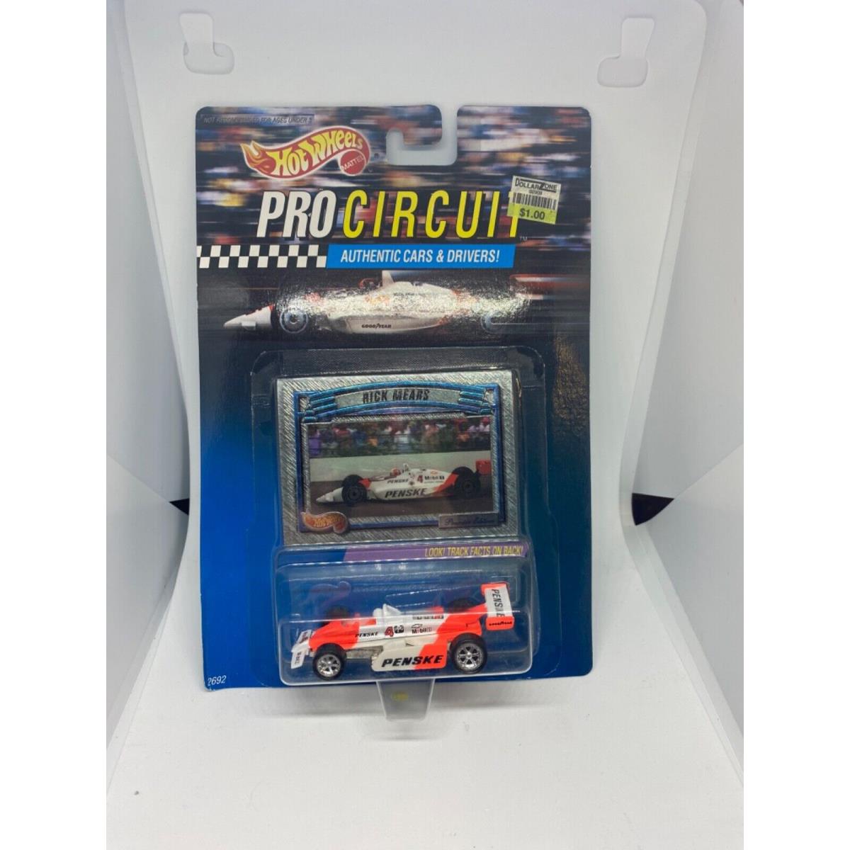 Hot Wheels Pro Circuits Nascars Indy Cars Dragster Camarodesigns to Pick From Penske #4 Rick Mears Indy Car