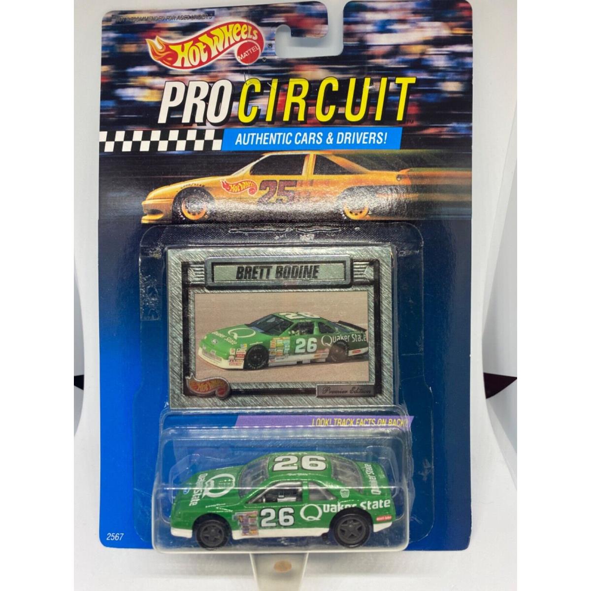 Hot Wheels Pro Circuits Nascars Indy Cars Dragster Camarodesigns to Pick From Quaker State #26 Brett Bodine Nascar