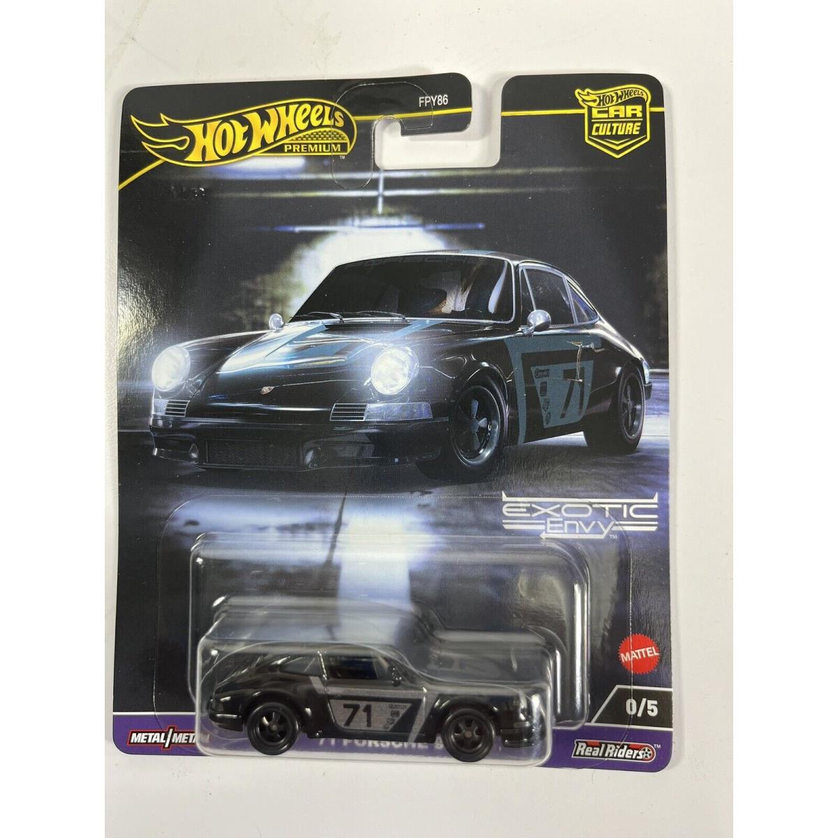 Hot Wheels Premium Exotic Envy `71 Porsche 911 Black 0/5 Chase Car Limited 3