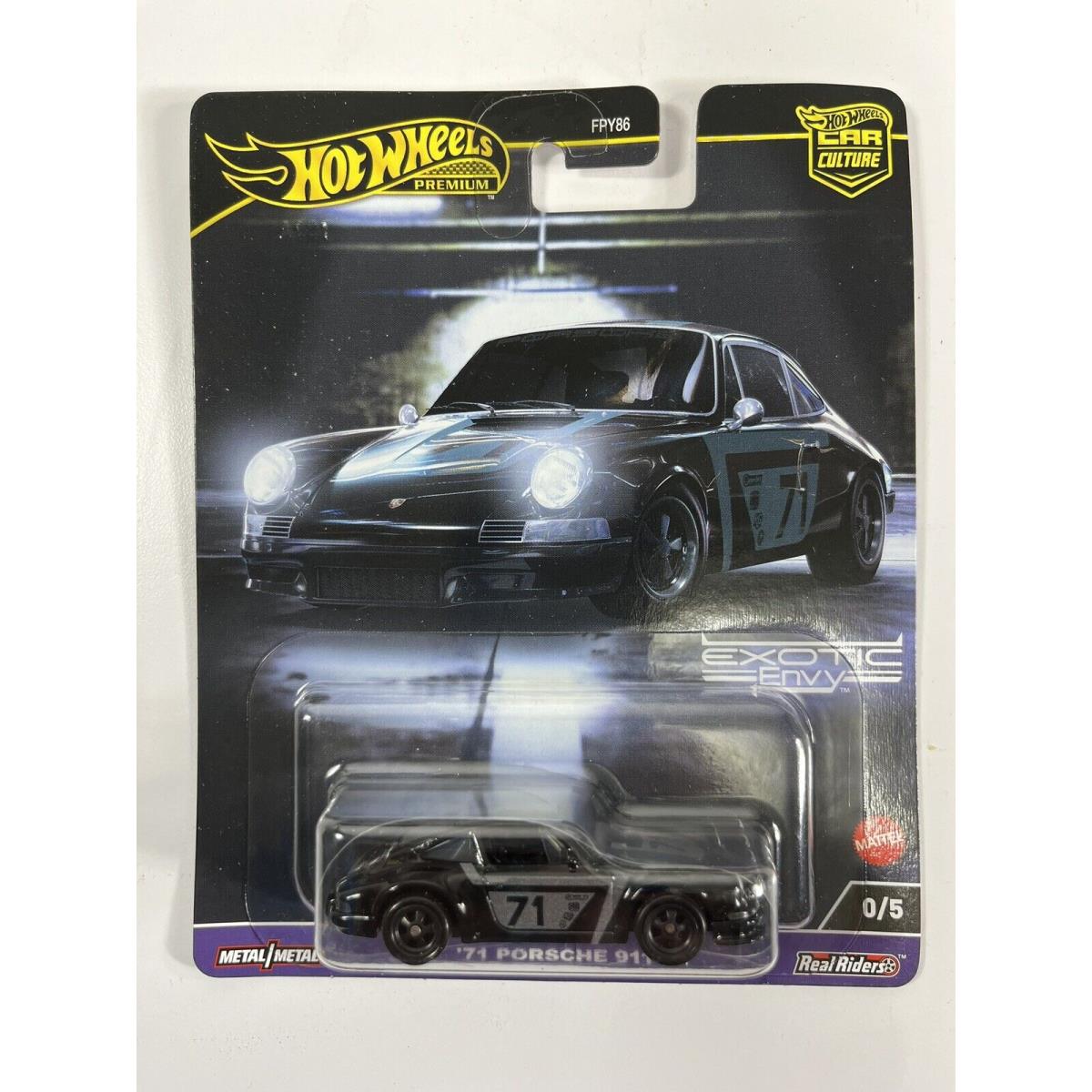 Hot Wheels Premium Exotic Envy `71 Porsche 911 Black 0/5 Chase Car Limited 1