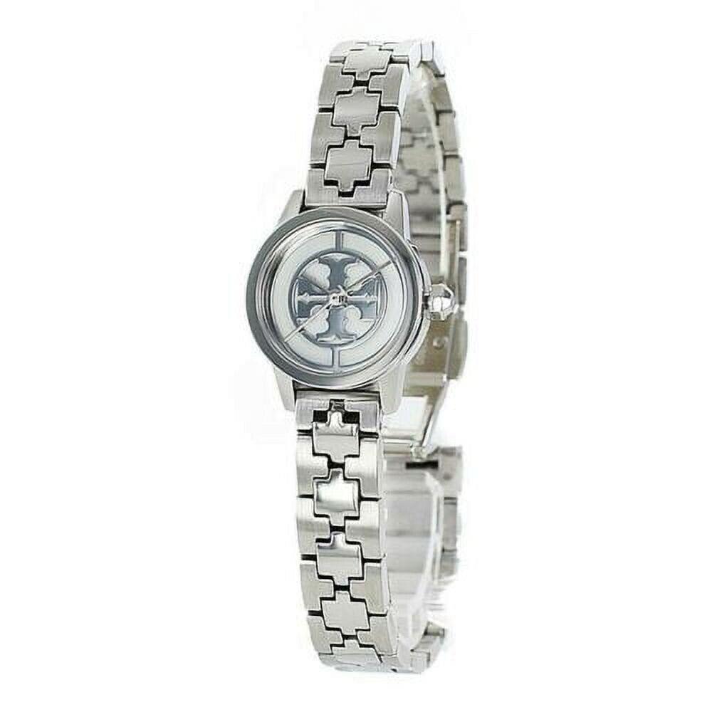 Tory Burch Reva Women`s Slim Stainless Steel Watch TBW4044 - Silver Tone