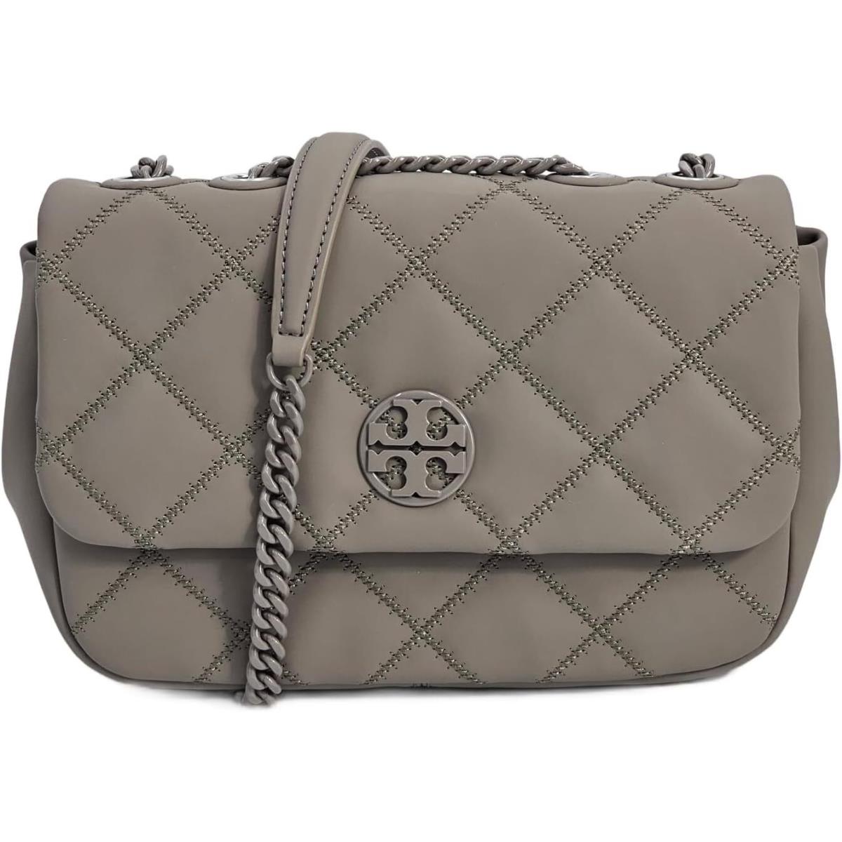 Tory Burch 149682 Willa Matte Women`s Small Shoulder Bag Grey