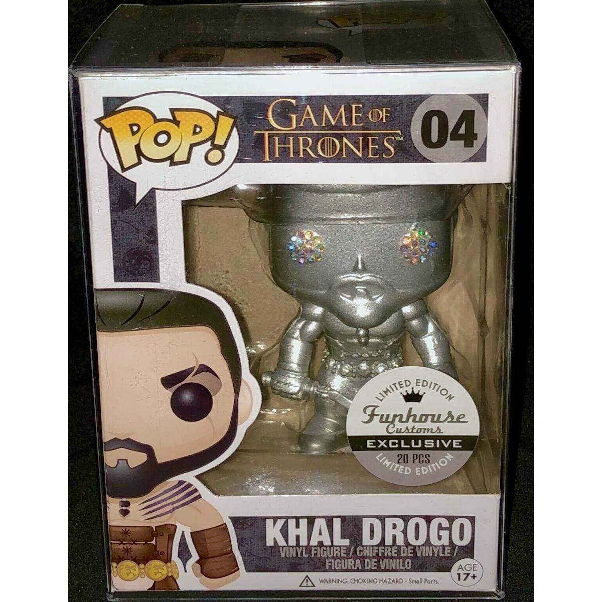 Only 20 Made Funhouse Khal Drogo Silver Diamond Game Of Thrones Funko 04 Pop