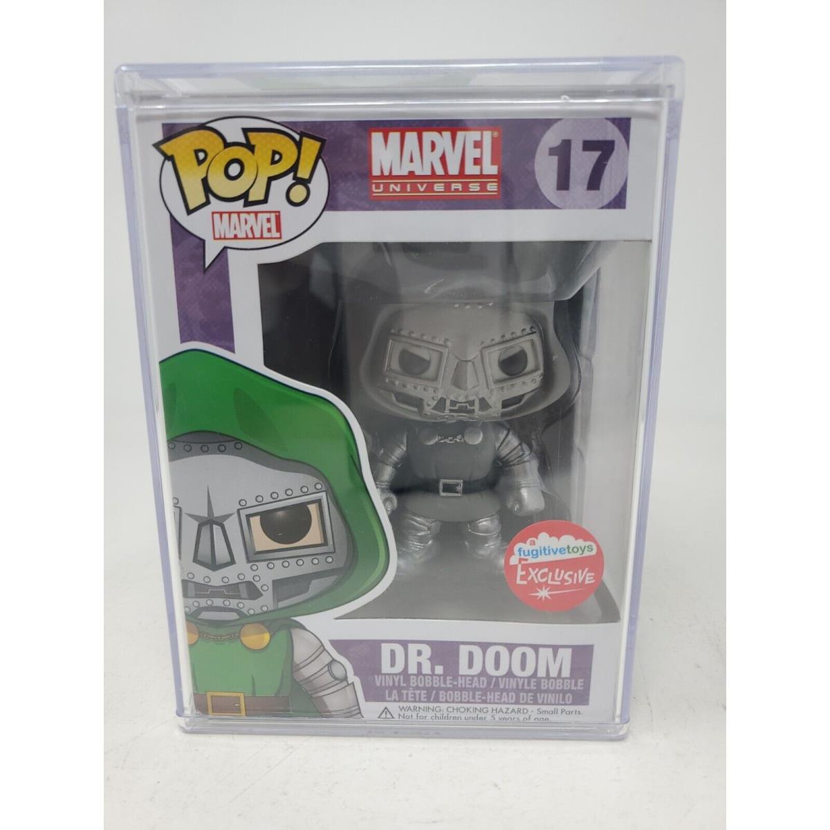 Funko Pop Marvel Universe DR Doom Metallic Gray Fugitive Toys 2014 W/hard Stack