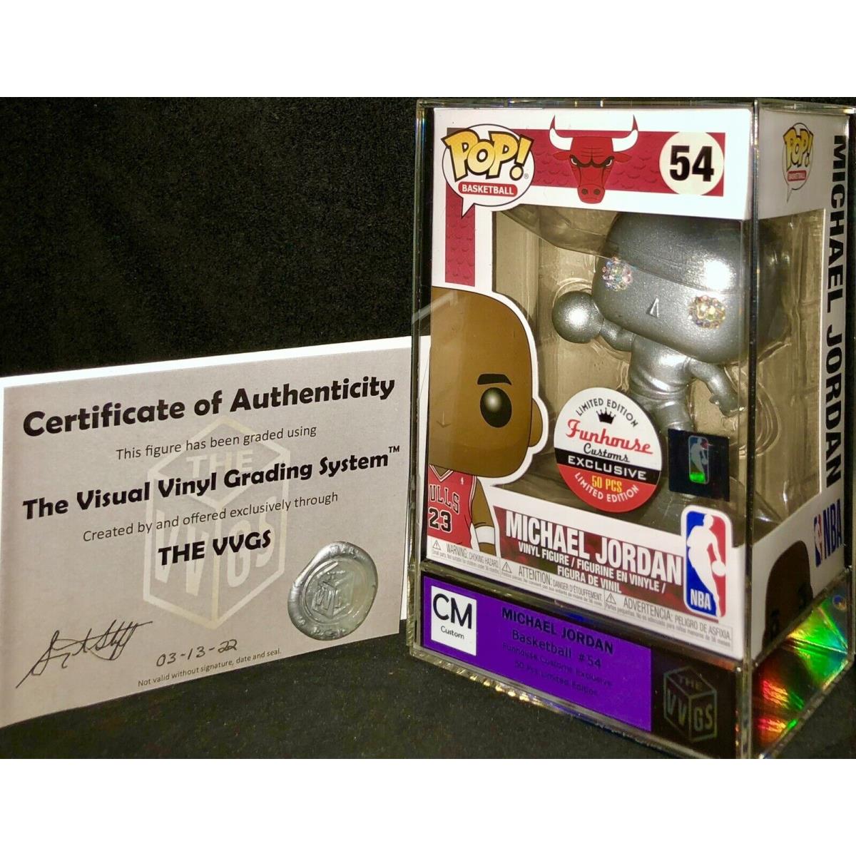 Vvgs Only 50 Made Funhouse Michael Jordan Silver Diamond Basketball Funko Pop