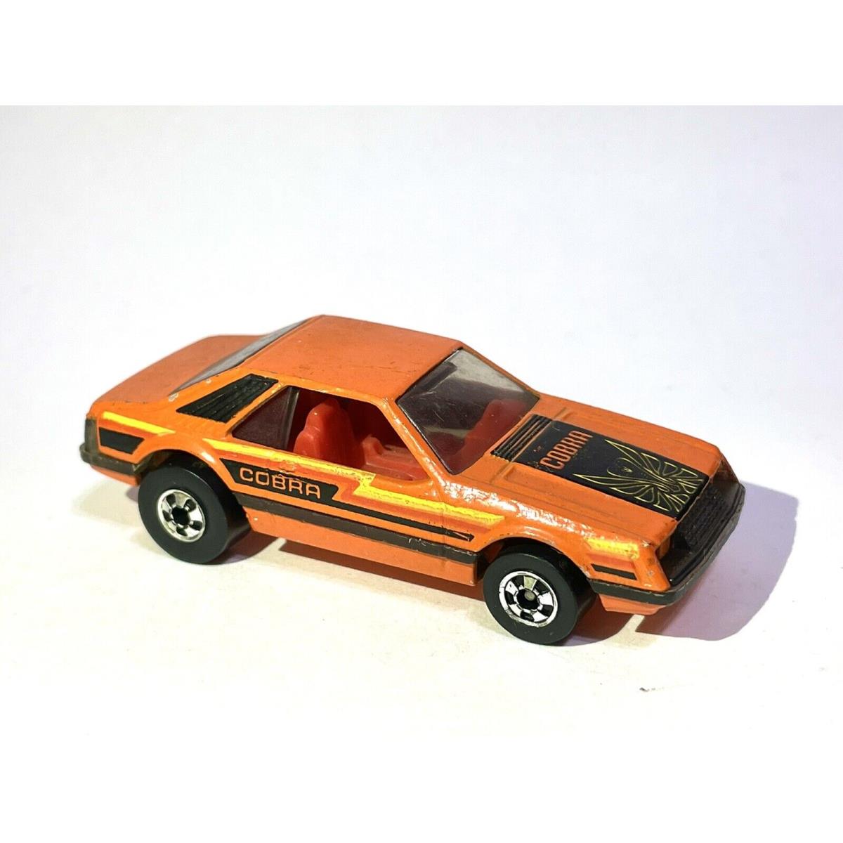 Vintage 1979 Hot Wheels Turbo Mustang Cobra Rare Orange - Tough Car