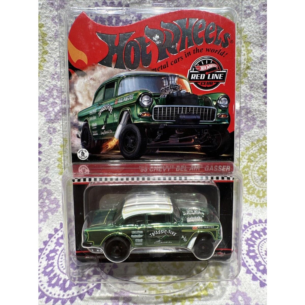 Hot Wheels Red Line Club Triassic- Five Green `55 Chevy Bel Air Gasser