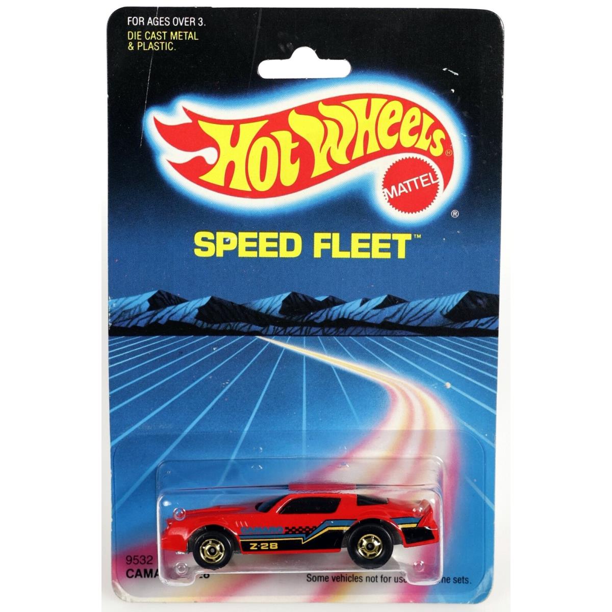 Hot Wheels Vintage Camaro Z-28 Speed Fleet Series 9532 Nrfp 1986 Red 1:64