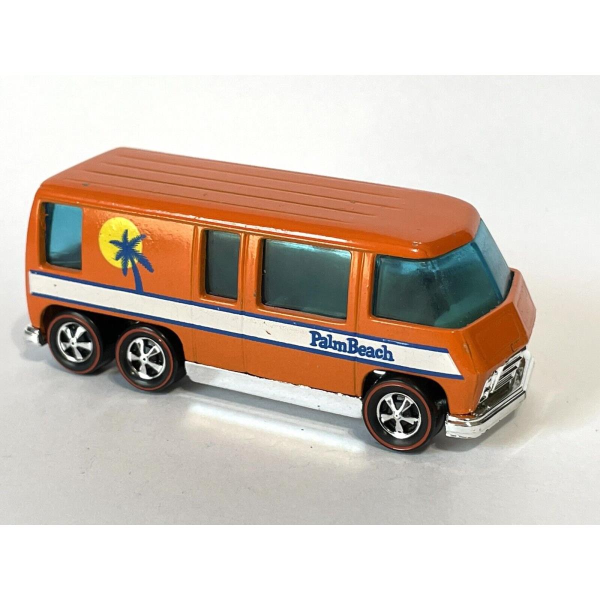 Hot Wheels Gmc Motorhome - Palm Beach 1977 Orange - Custom Redline Mint