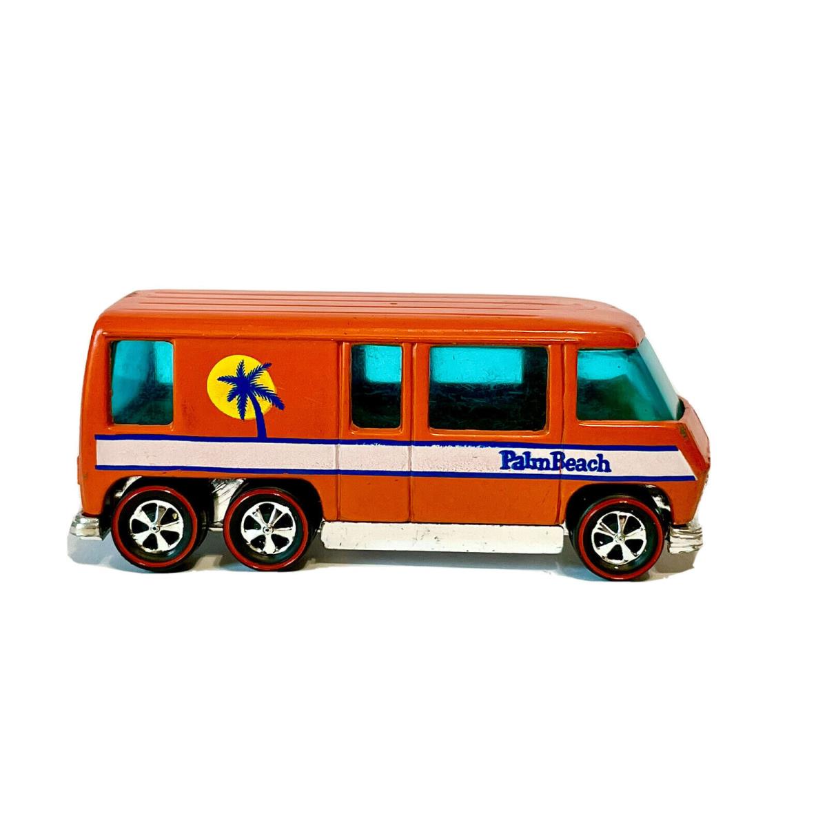 Hot Wheels Gmc Motorhome - Palm Beach 1977 Orange - Custom Redline Mint