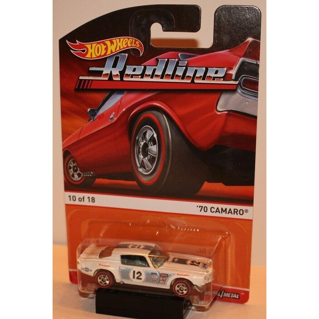 Hot Wheels Redline 1970 Chevrolet Camaro White 1:64