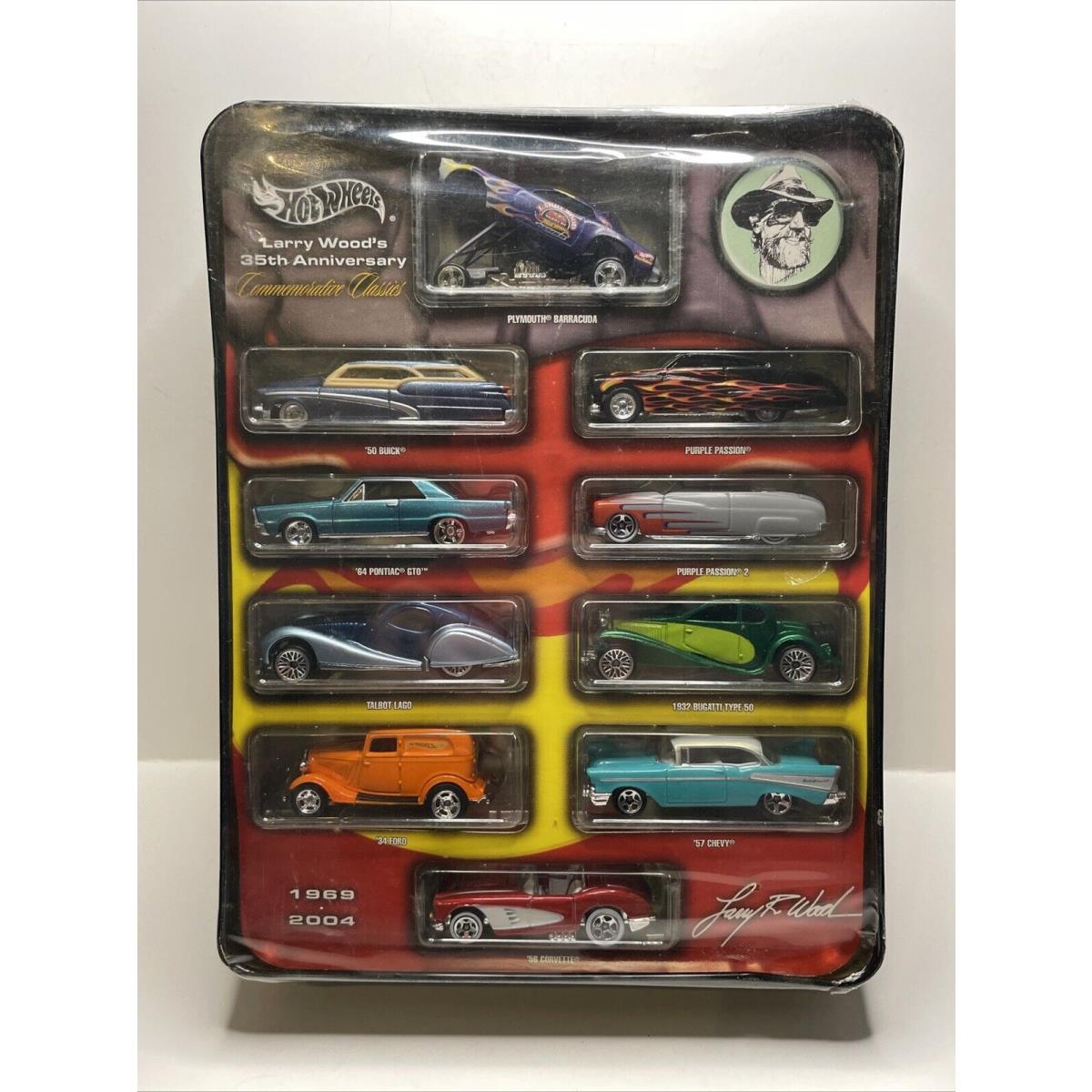 Hot Wheels Larry Wood`s 35th Anniversary 1969-2004 10 Vehicles