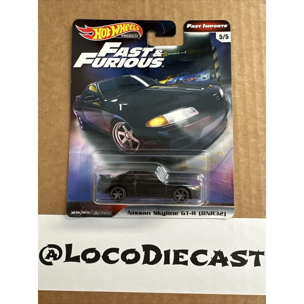 2019 Hot Wheels Nissan Skyline Gt-r BNR32 Fast Furious Fast Imports Black