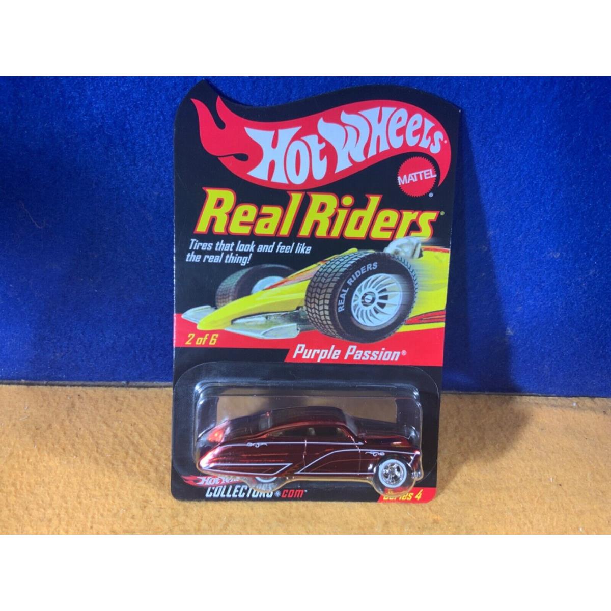 Q9-19 Hot Wheels Real Riders - Purple Passion - 2004 - Red - 9224 / 11 000 -nib