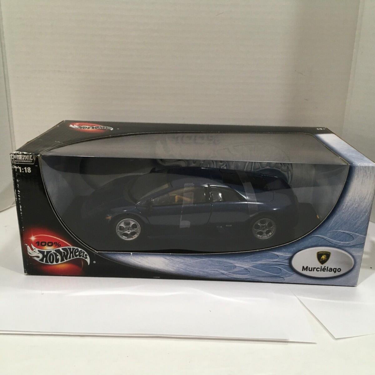 1:18 Scale Hot Wheels Lamborghini Murcielago Blue Car