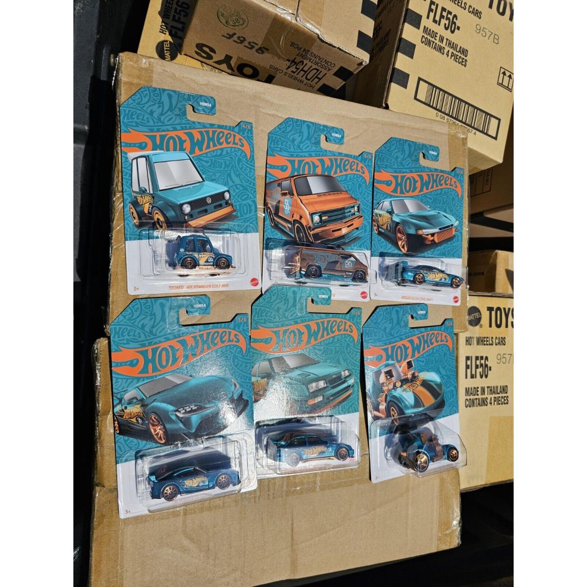 1/64 Hot Wheels Pearl Chrome 2024 F Case Full Set 6 Pieces with Chase Brand N