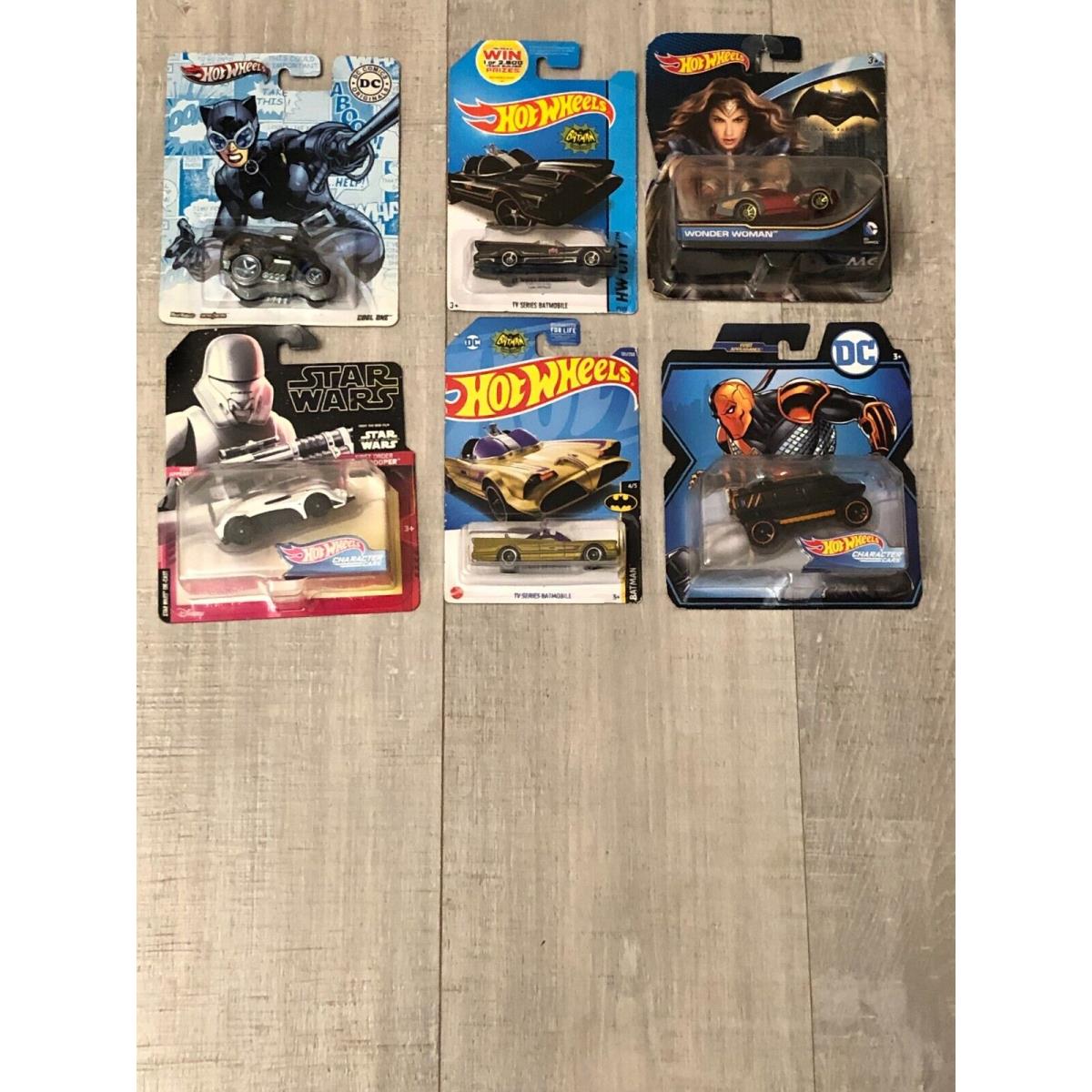 Hot Wheels Batmobile TV Series Black Gold Deathstroke Catwoman Wonder Woman