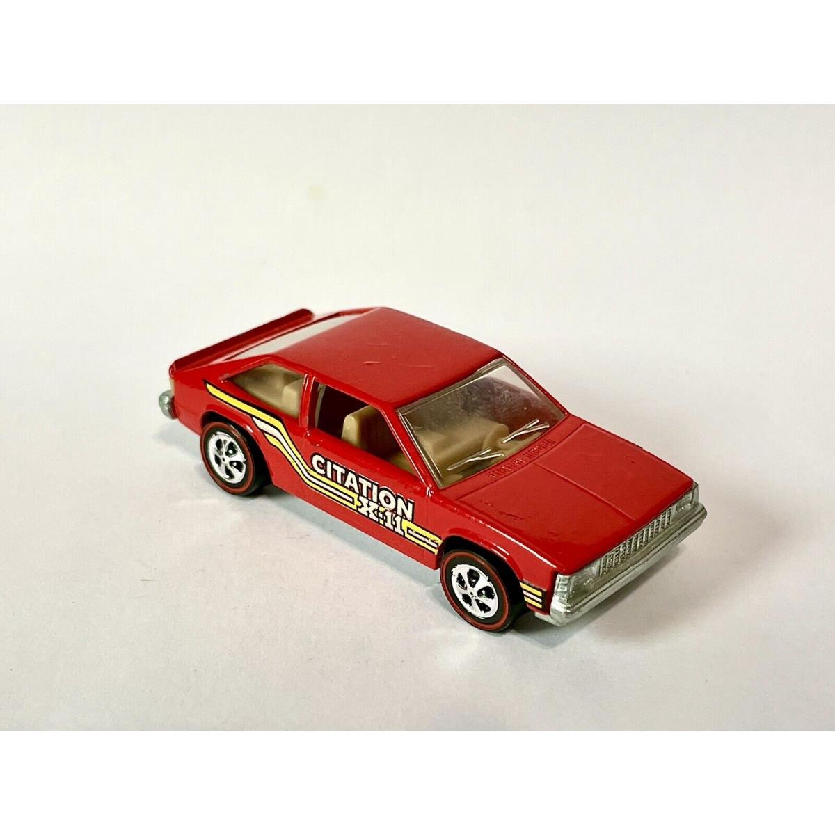 Hot Wheels 1/64 Scale Die-cast Chevy Citation Red. Custom Made Redline