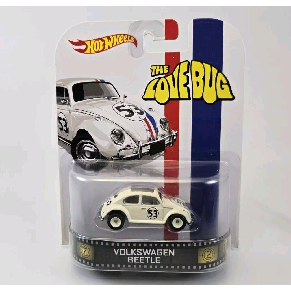 2014 Hot Wheels Retro Entertainment The Love Bug Volkswagen Beetle W/real Riders