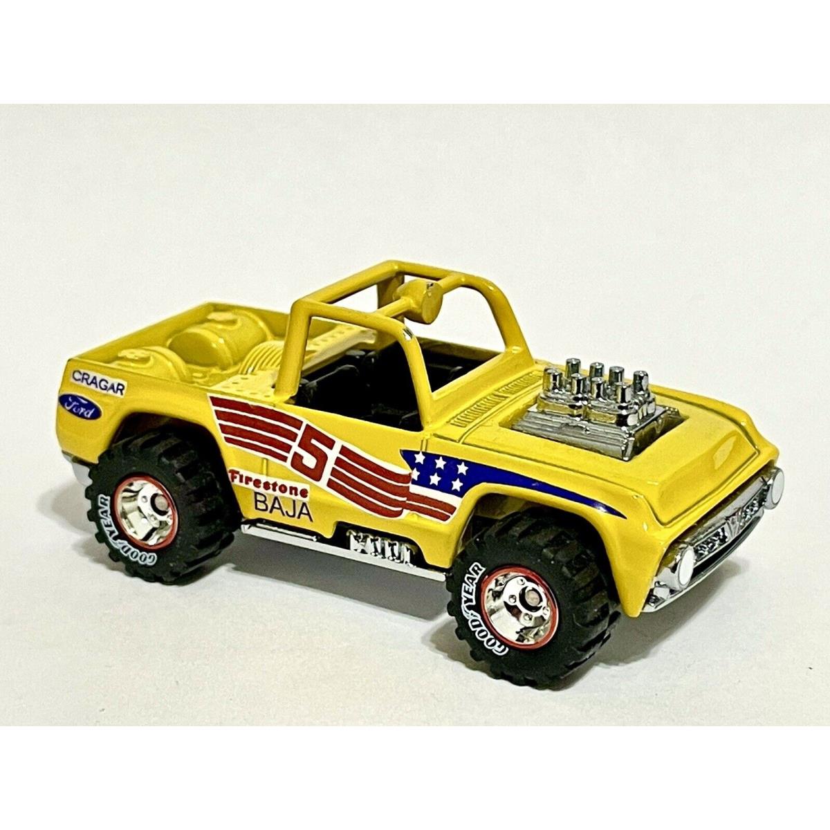 Custom Hot Wheels Baja Bruiser - Real Riders Tires - Yellow