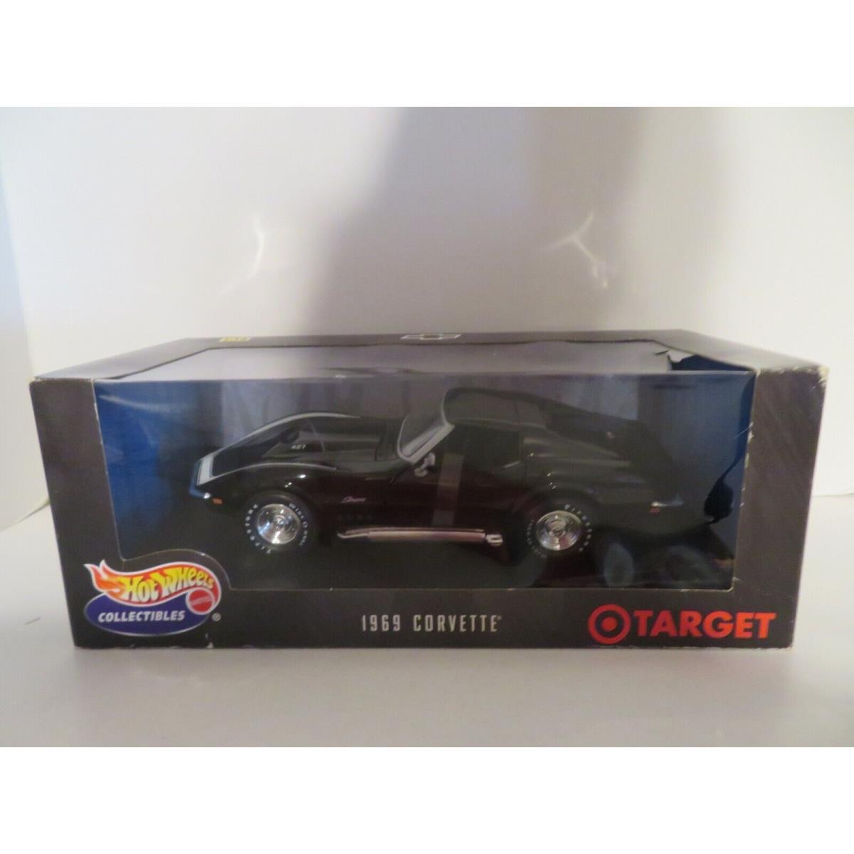 Hot Wheels Collectibles 1969 Chevy Corvette Target Black 1:18 2000 Mib