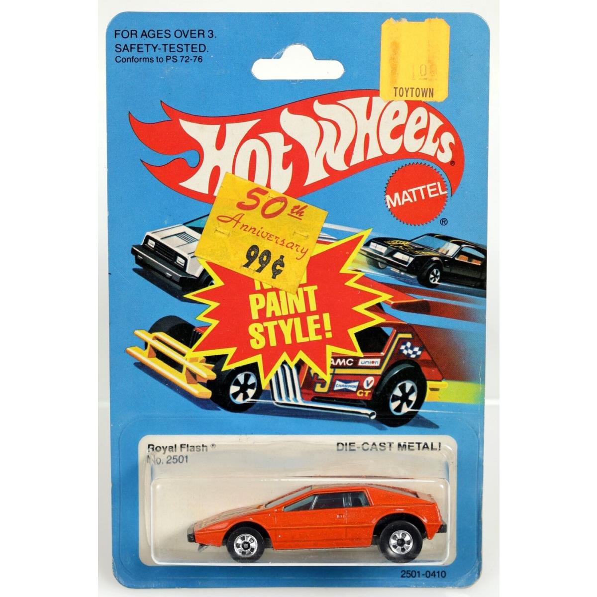 Hot Wheels Vintage Royal Flash 2501 Never Removed From Package 1981 Orange 1:64